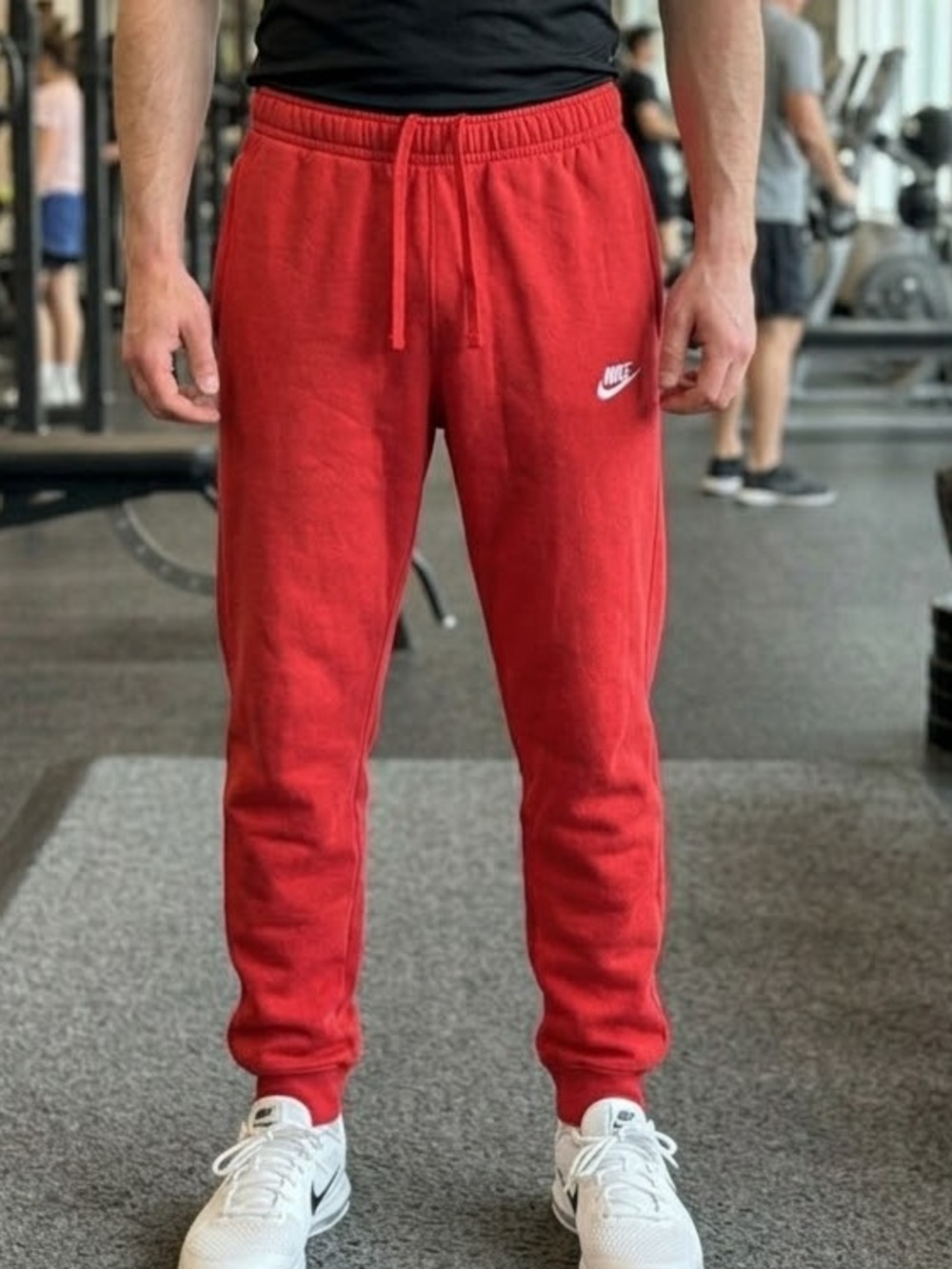Nike Sportswear Club Fleece Cuffed Joggers Red Mens Size Medium